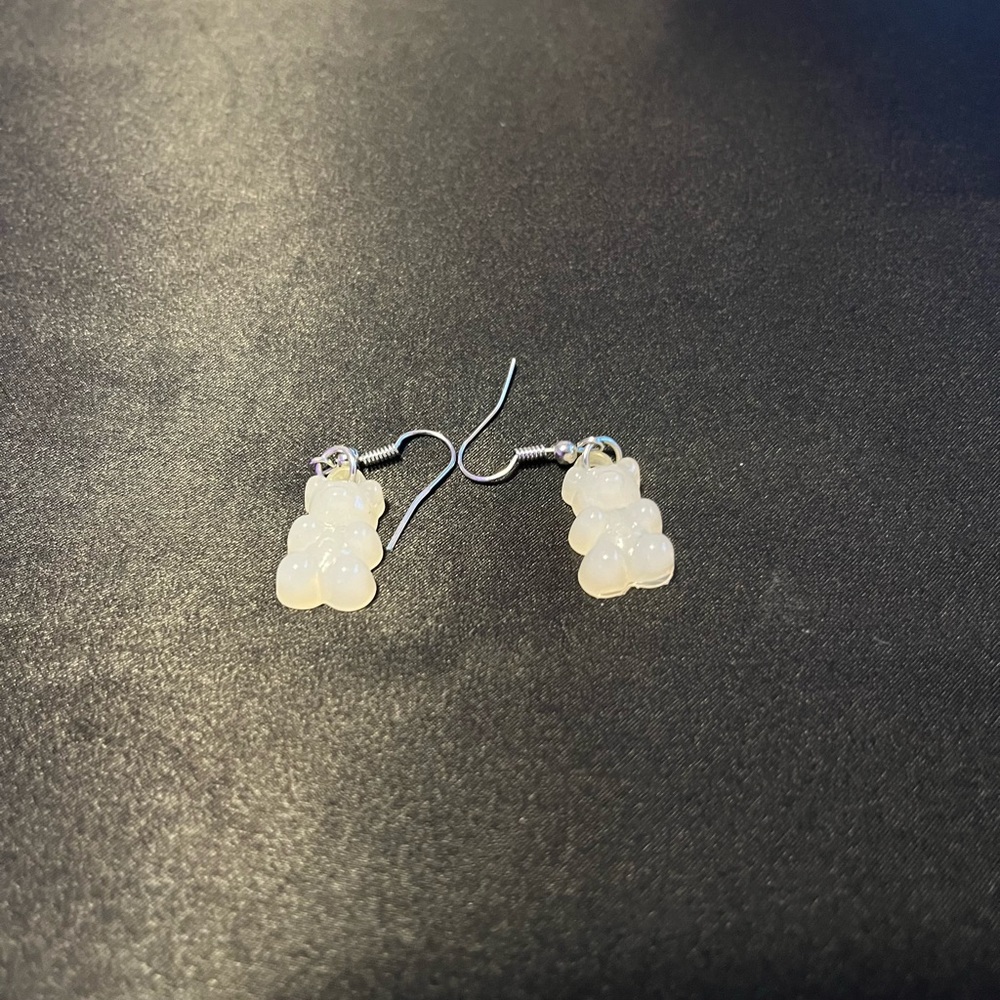 Cream color gummy bear earrings